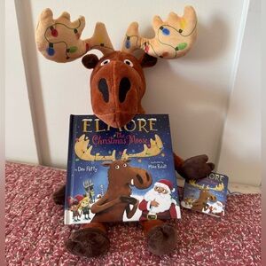 Elmore The Christmas Moose Plush And Book NEW Kohls Cares